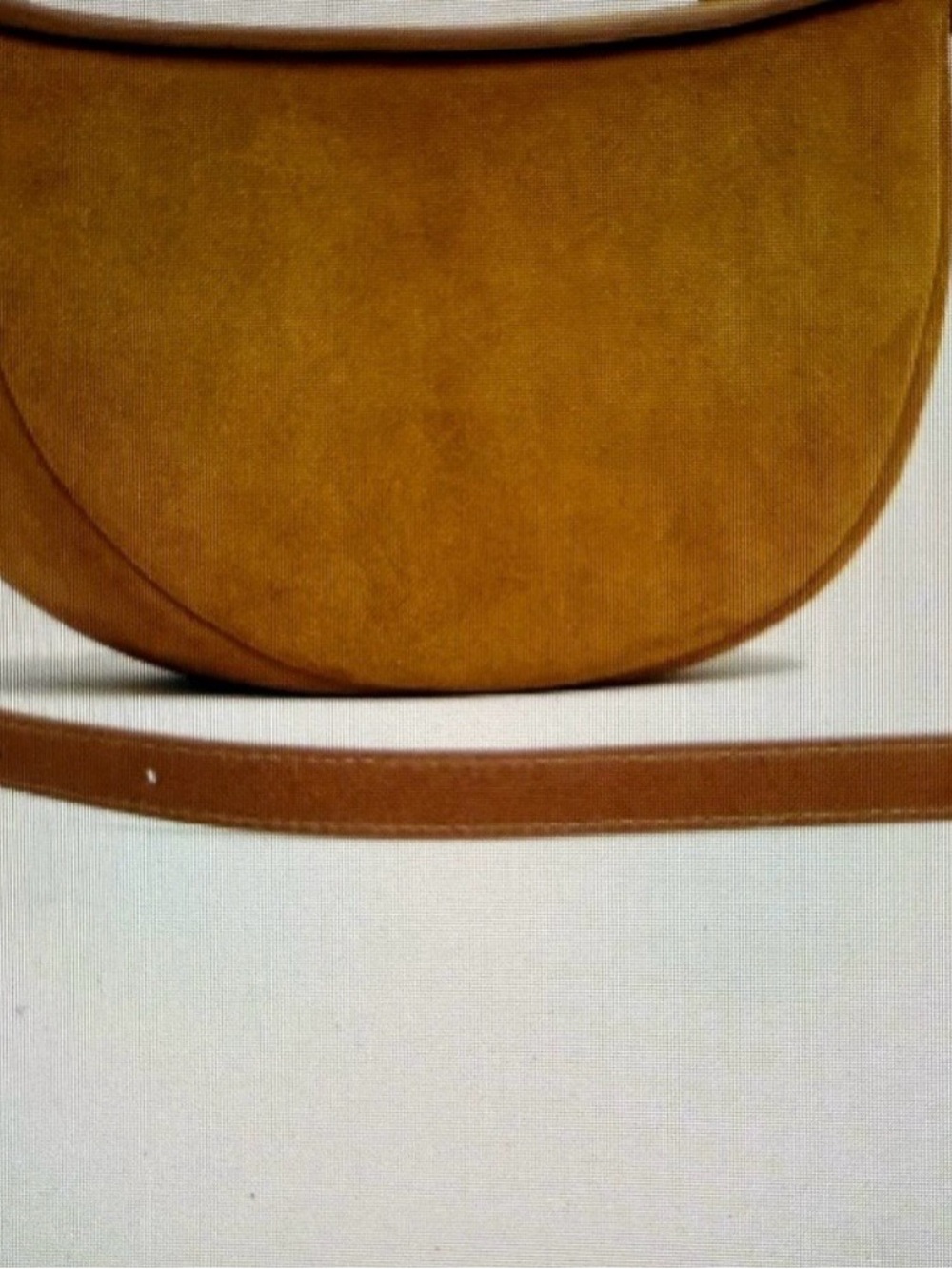 Brand New!! Mansur Gavriel Half Moon Suede Crossbody Bag in Caramel; NWT $695 - Picture 5 of 15
